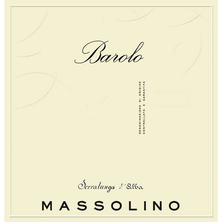 Flat front label of wine