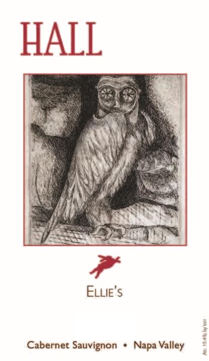 Flat front label of wine