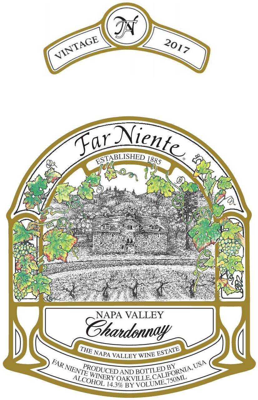 Flat front label of wine