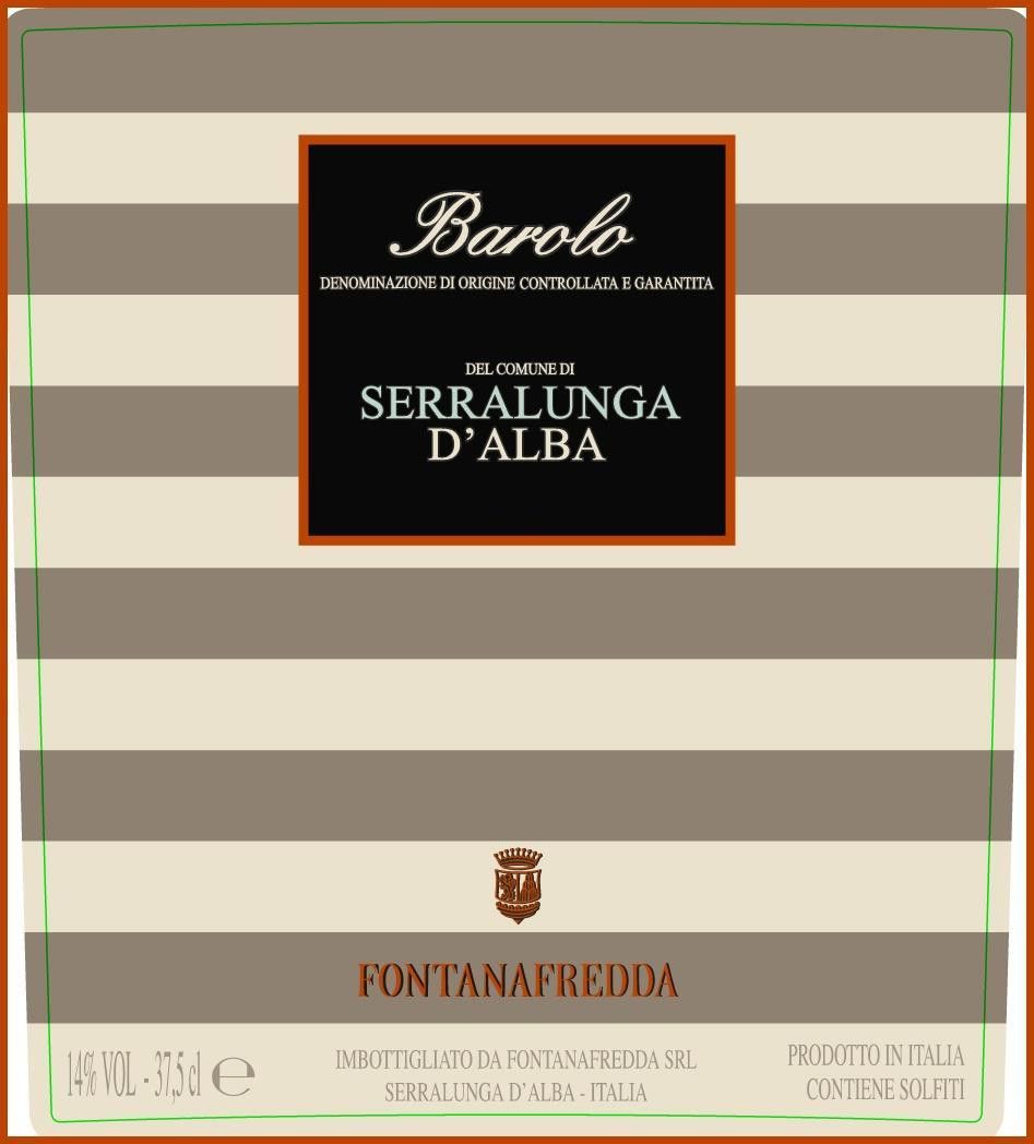 Flat front label of wine