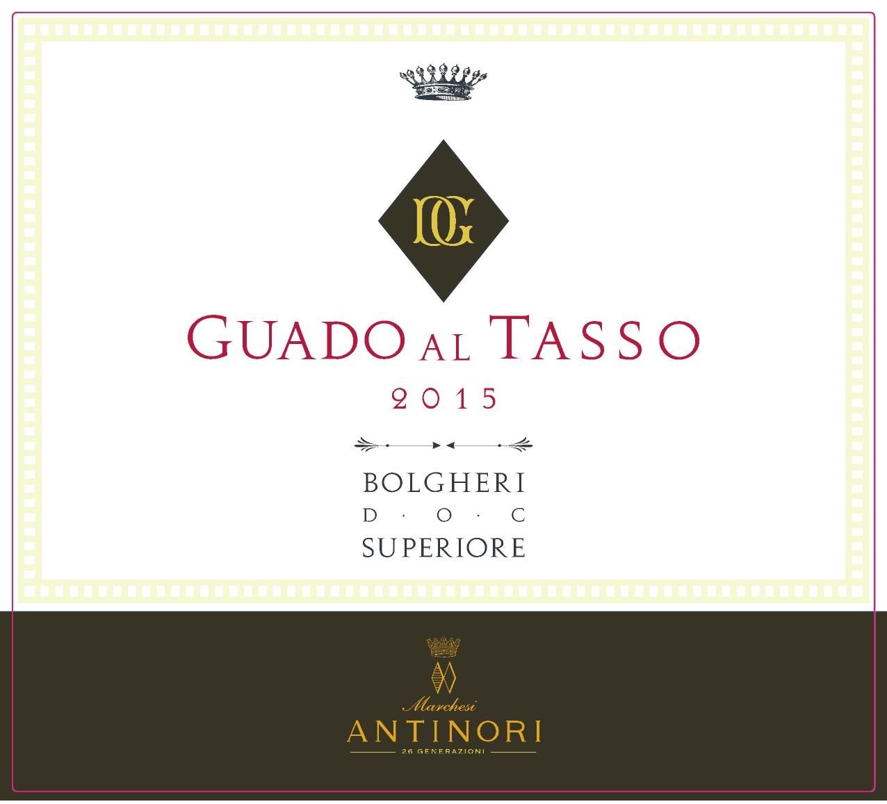 Flat front label of wine