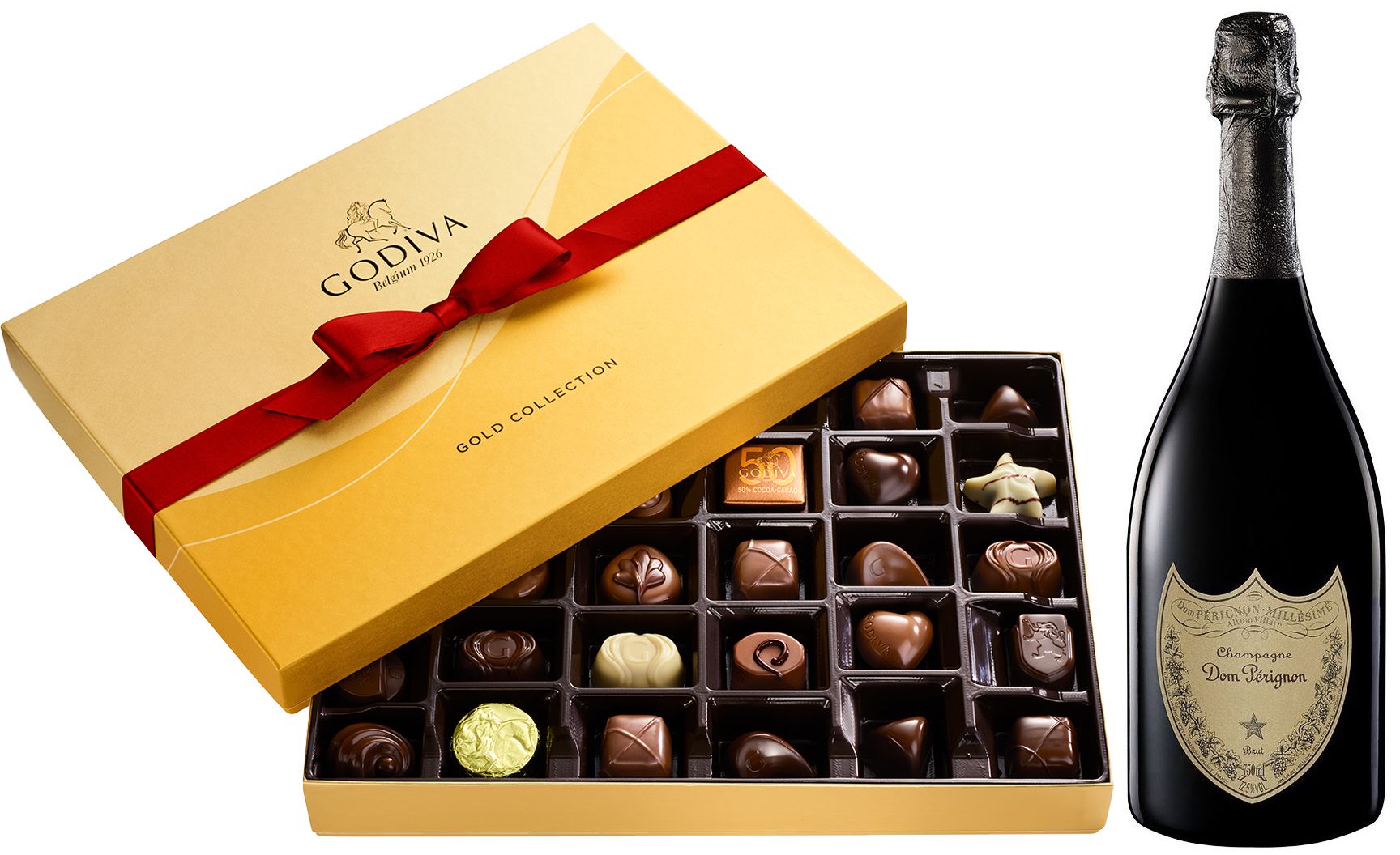 wine.com Dom Perignon & Godiva Gift Set, 36 pc  Gift Product Image