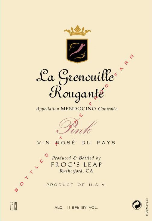 Frog's Leap Pink La Grenouille Rougante 2018 Front Label