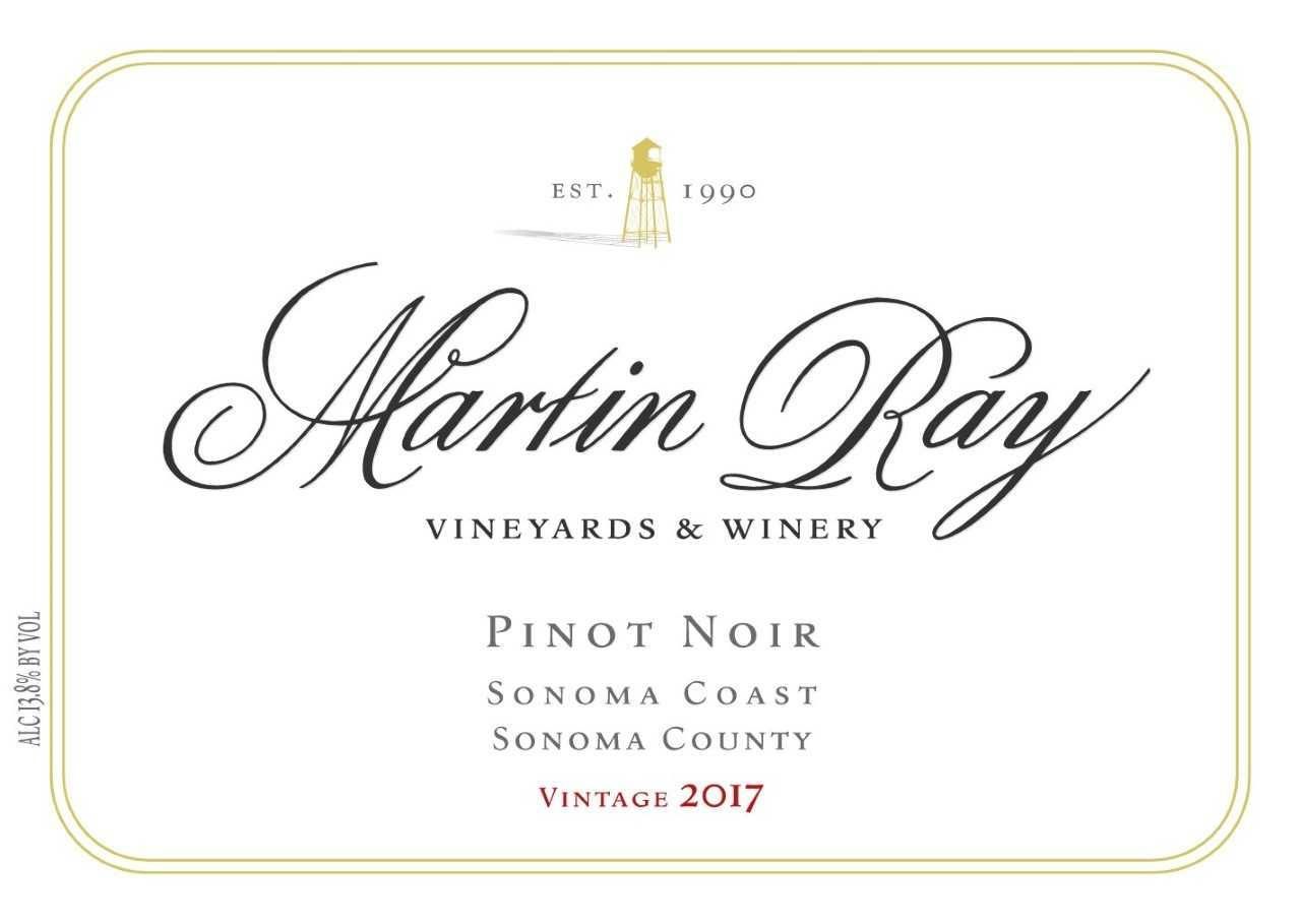 Flat front label of wine