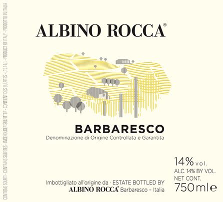 Flat front label of wine