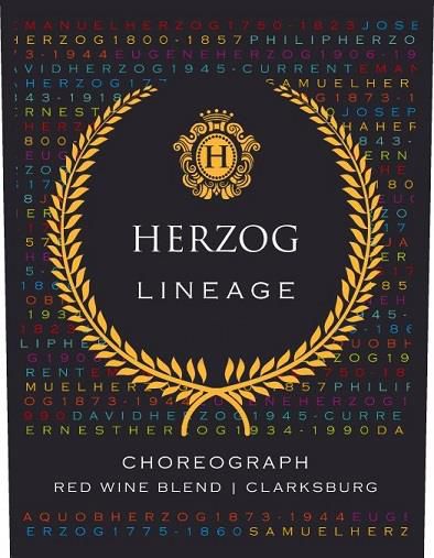 Baron Herzog Lineage Choreograph (OU Kosher) 2016 Front Label