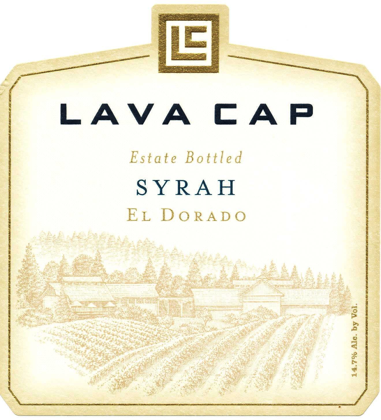 Flat front label of wine