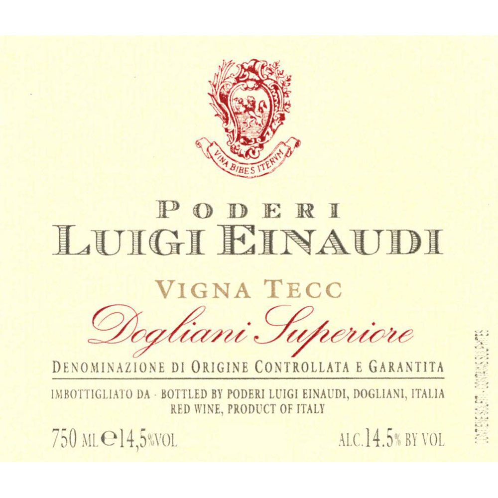 Flat front label of wine