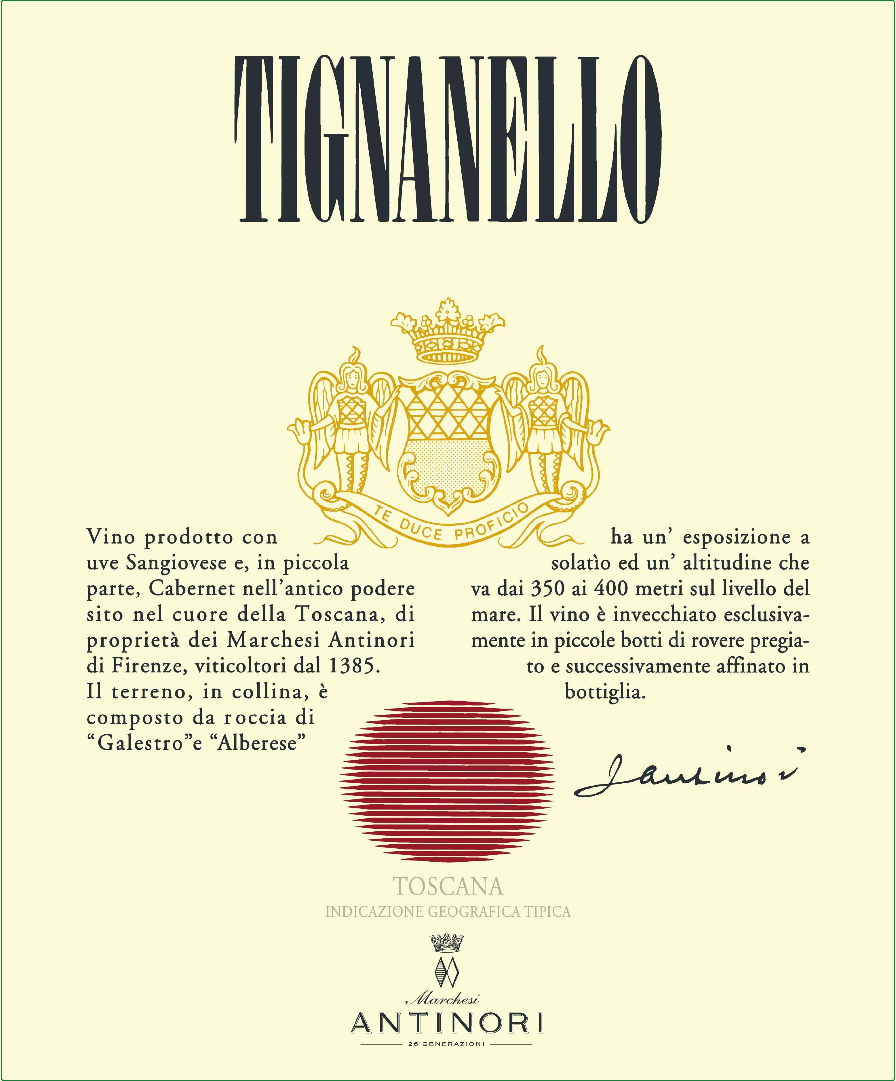 Antinori Tignanello 2017  Front Label