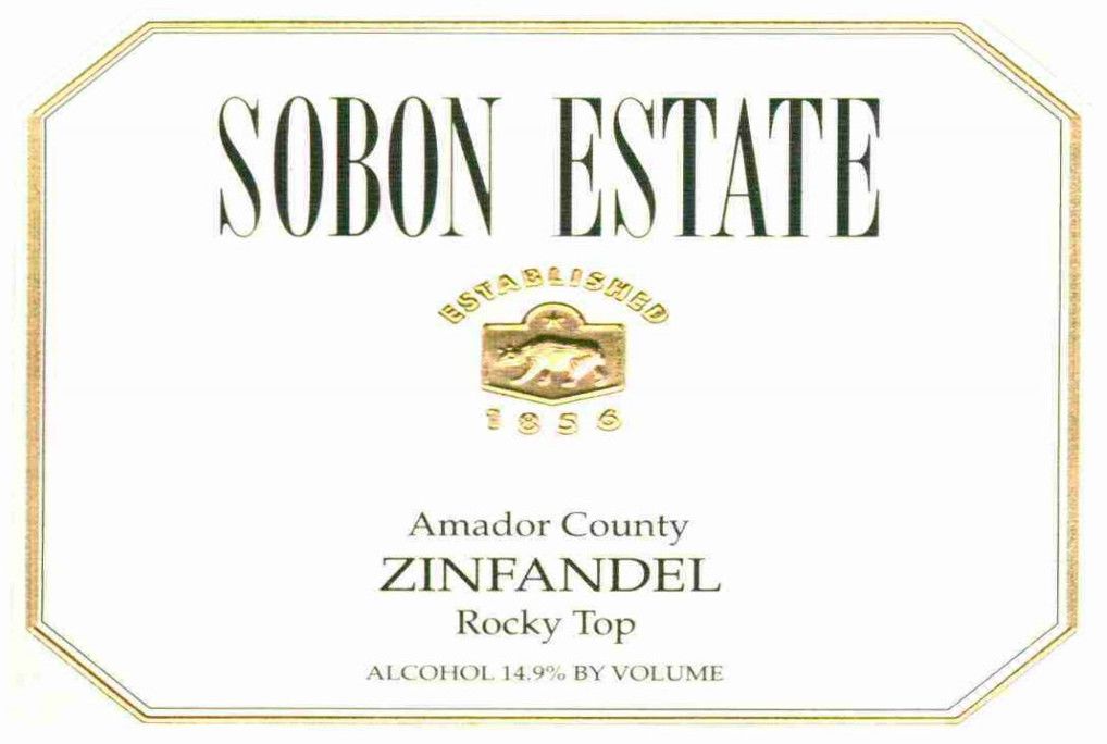 Flat front label of wine