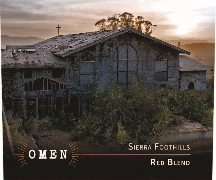 Flat front label of wine