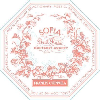 Flat front label of wine