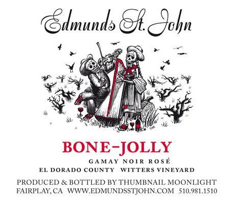 Flat front label of wine