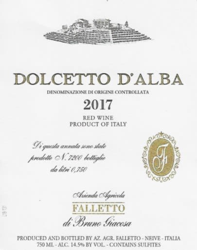 Flat front label of wine