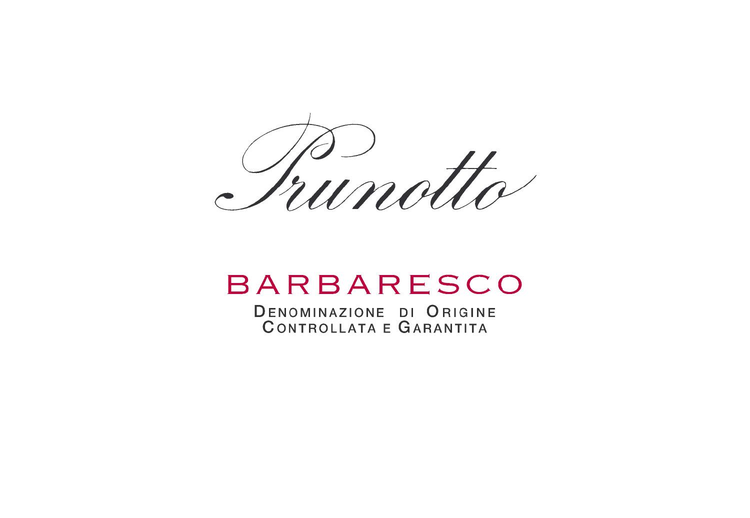 Flat front label of wine