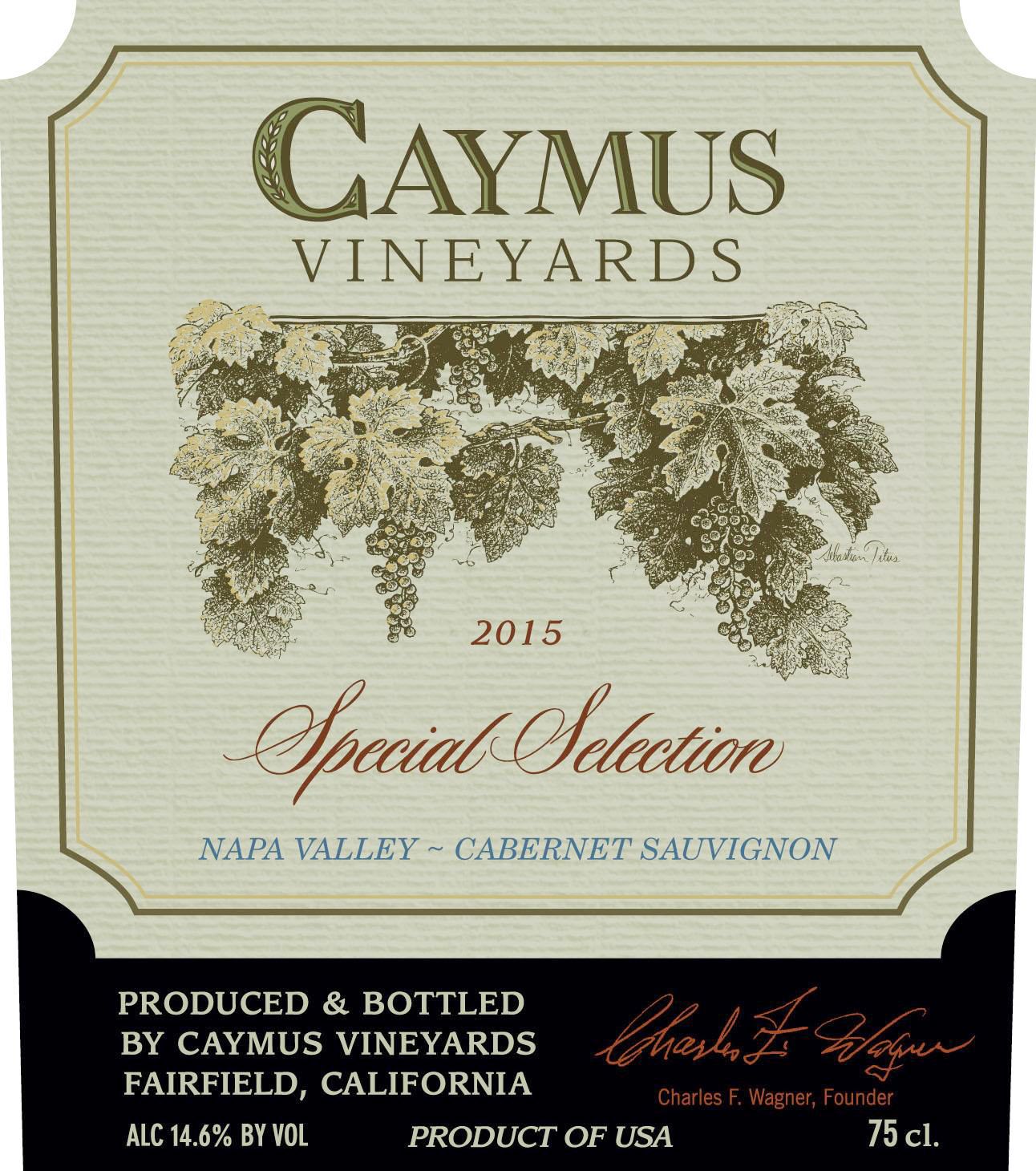 Flat front label of wine