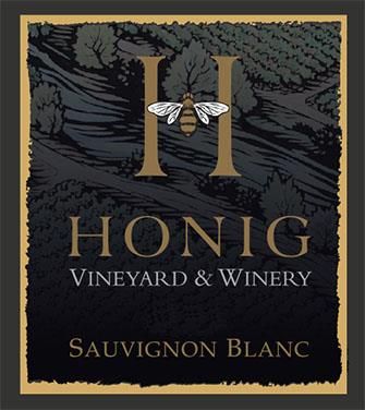 Flat front label of wine