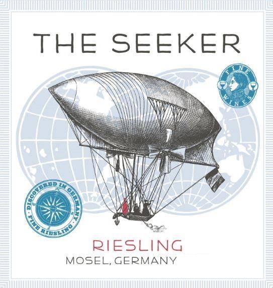 Flat front label of wine