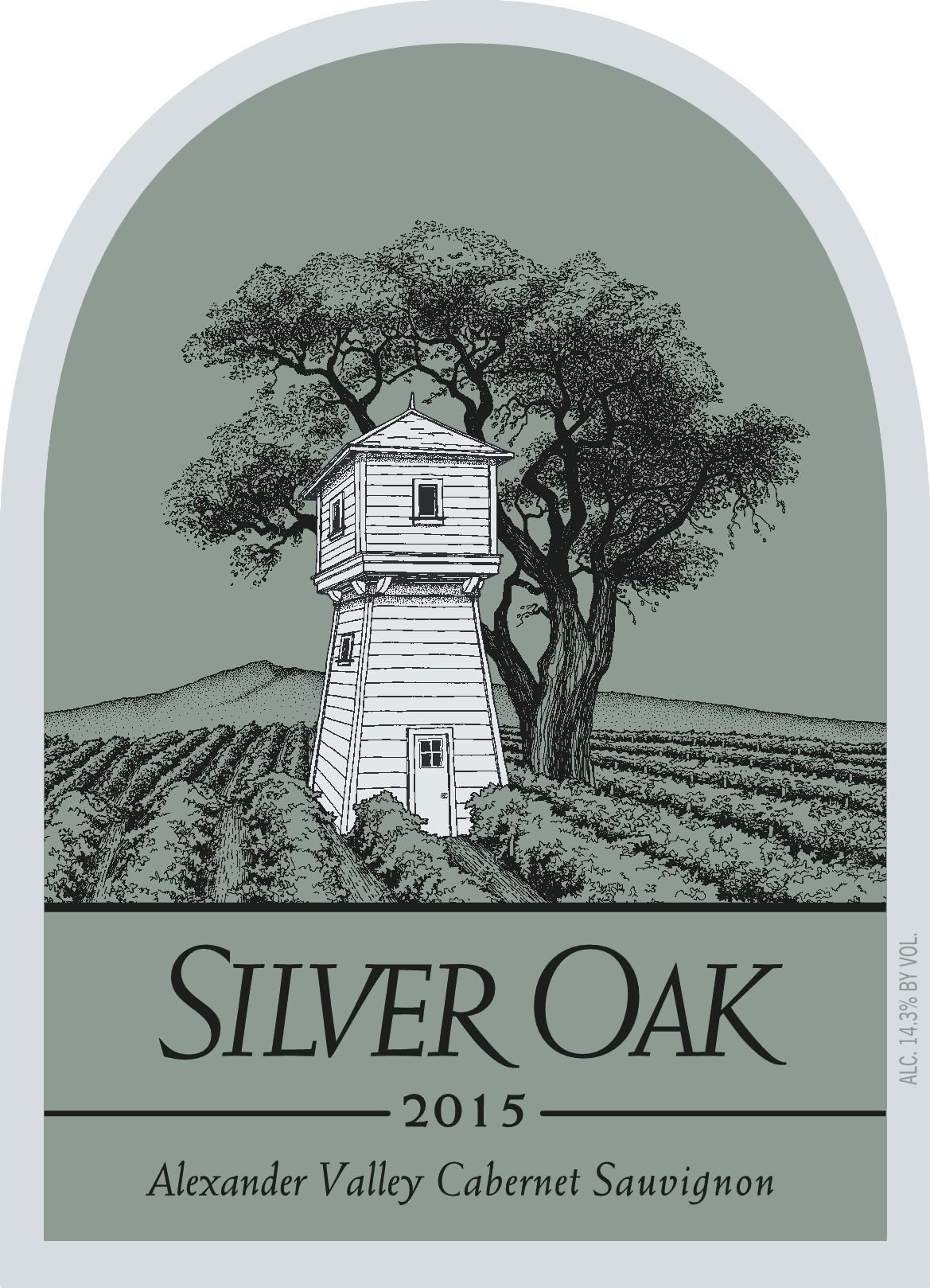 Silver Oak Alexander Valley Cabernet Sauvignon 2015  Front Label