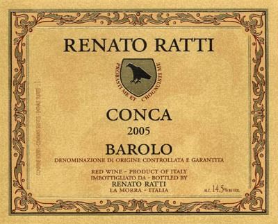 Flat front label of wine