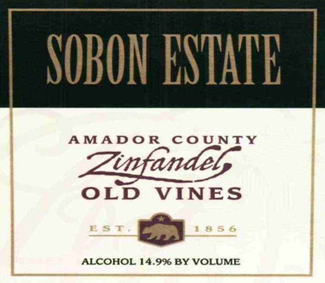 Flat front label of wine