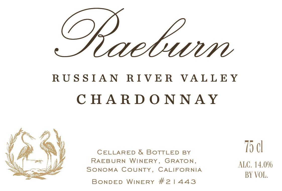 Flat front label of wine