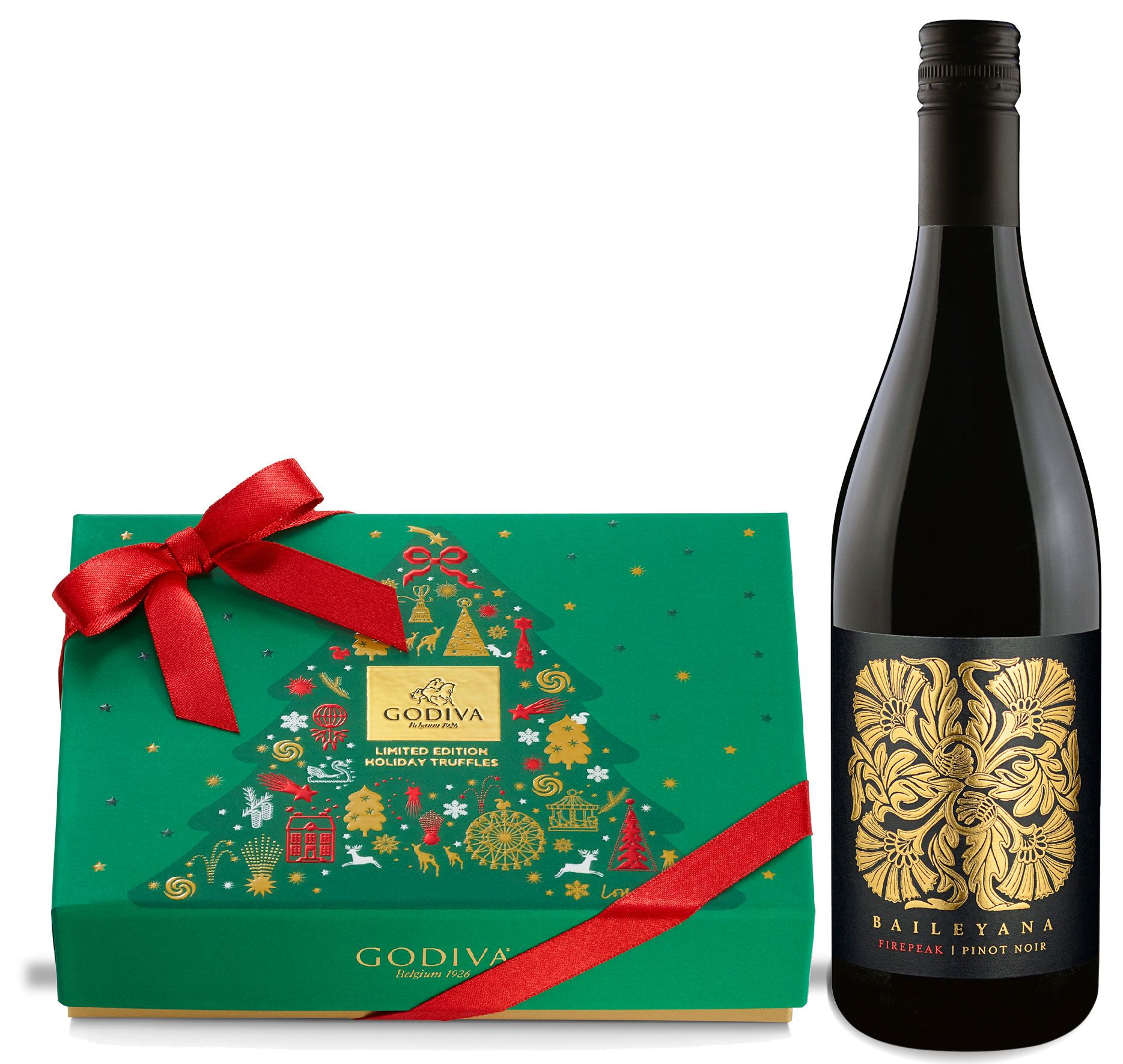 90 Point Baileyana Pinot Noir Godiva Truffles Seasonal Gift Box