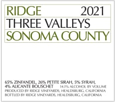 Ridge Three Valleys Red 2021