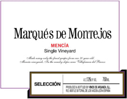 Vinos de Arganza Marques De Montejos Mencia 2020