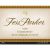 Flat front label of wine