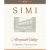 Flat front label of wine