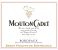 Flat front label of wine