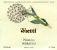 Flat front label of wine