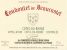 Flat front label of wine