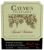 Flat front label of wine