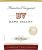 Flat front label of wine