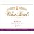 Flat front label of wine
