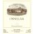 Flat front label of wine