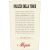 Flat front label of wine