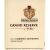 Flat front label of wine