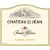 Flat front label of wine