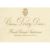 Flat front label of wine