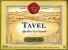 Flat front label of wine