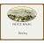 Flat front label of wine