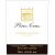 Flat front label of wine