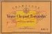 Flat front label of wine