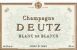 Flat front label of wine