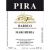 Flat front label of wine