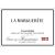 Flat front label of wine