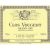 Flat front label of wine